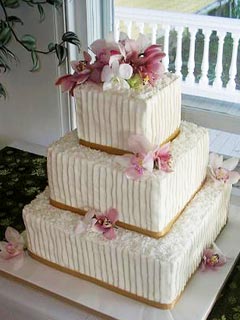 orchid wedding cake designs